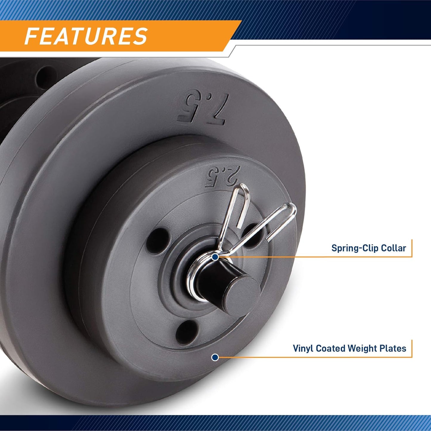 Adjustable 40 lbs Dumbbell Set with Collars for Home Gym - Strength Training & Bodybuilding