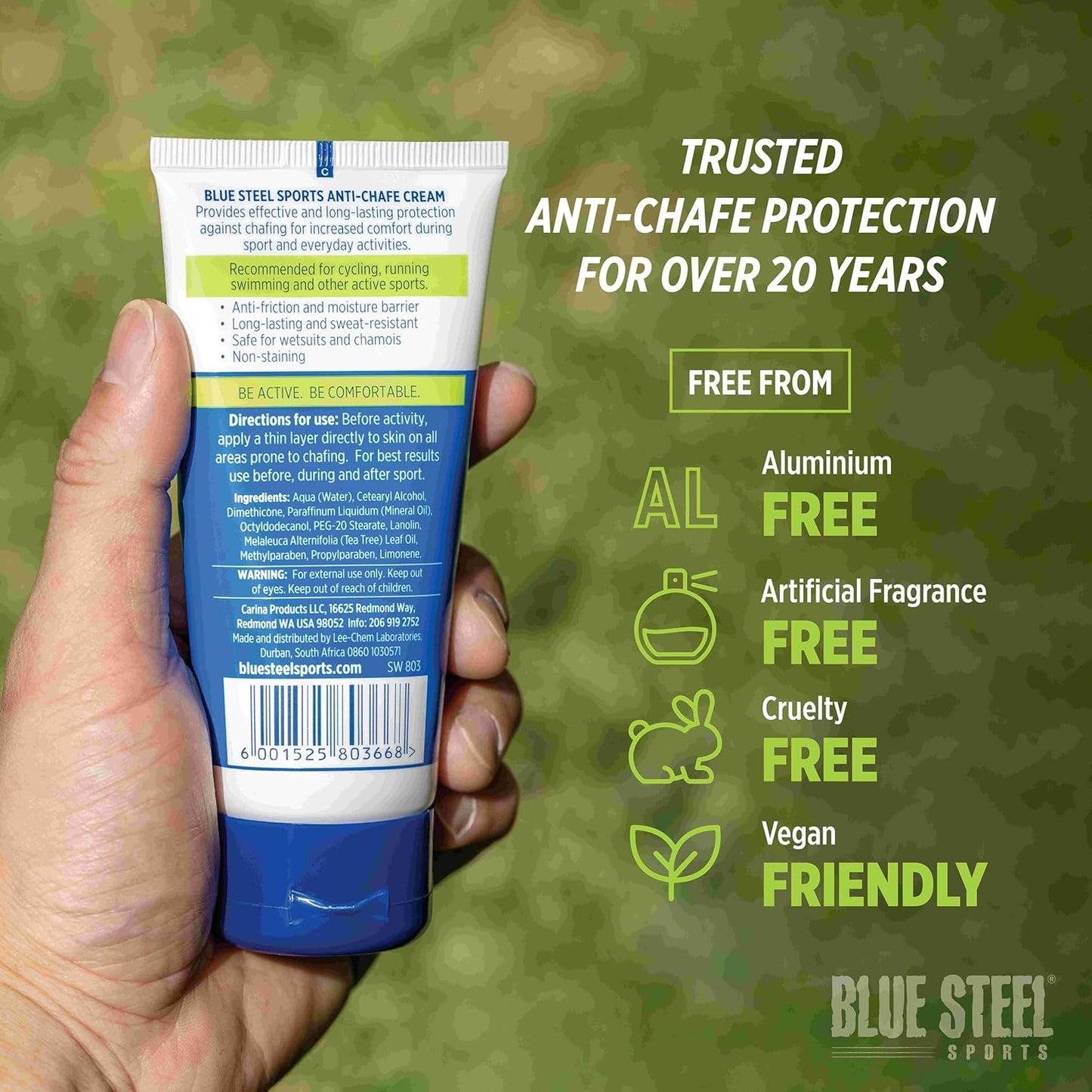 Anti Chafe Cream 100ml – Long-Lasting Protection for Running, Cycling & Sports | Sweat & Water Resistant | Non-Greasy, Non-Staining | For Sensitive Skin, Men & Women