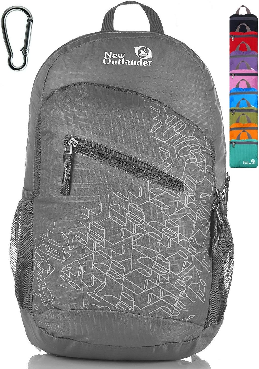 Outlander Packable Handy Lightweight Travel Hiking Backpack Daypack, Black