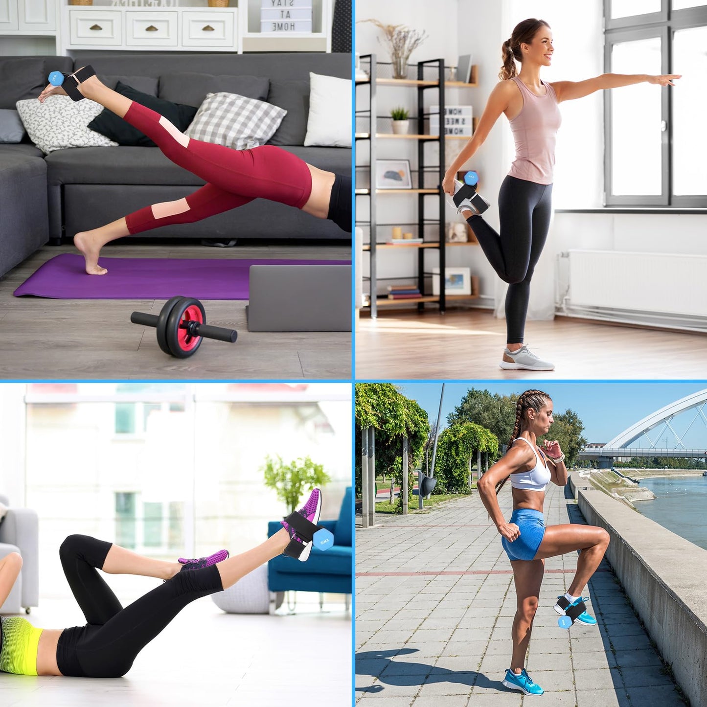 HOMEE Dumbbell Foot Attachment 2PCS,Adjustable Ankle Weights,Monkey Feet Dumbbell Holder,Tibialis Trainer,Ankle Straps for Weight Lifting,Home Gym Equipment for Leg Extensions for Men and Women