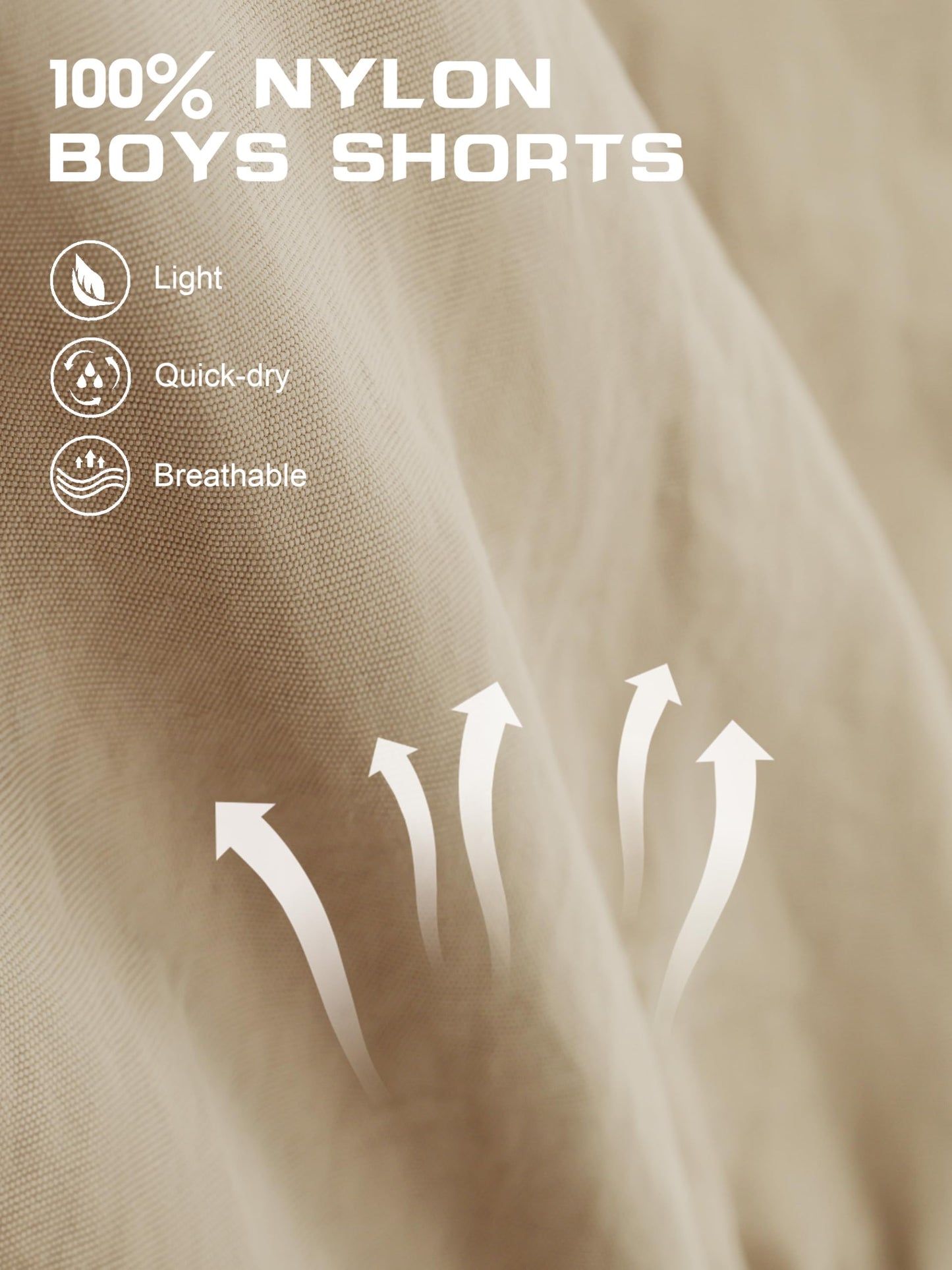Cooraby 2 Pack Boys Quick Dry Shorts Pull On Cargo Shorts Waist Drawstring with Pockets School Uniform Activewear for Kids 5-12Y