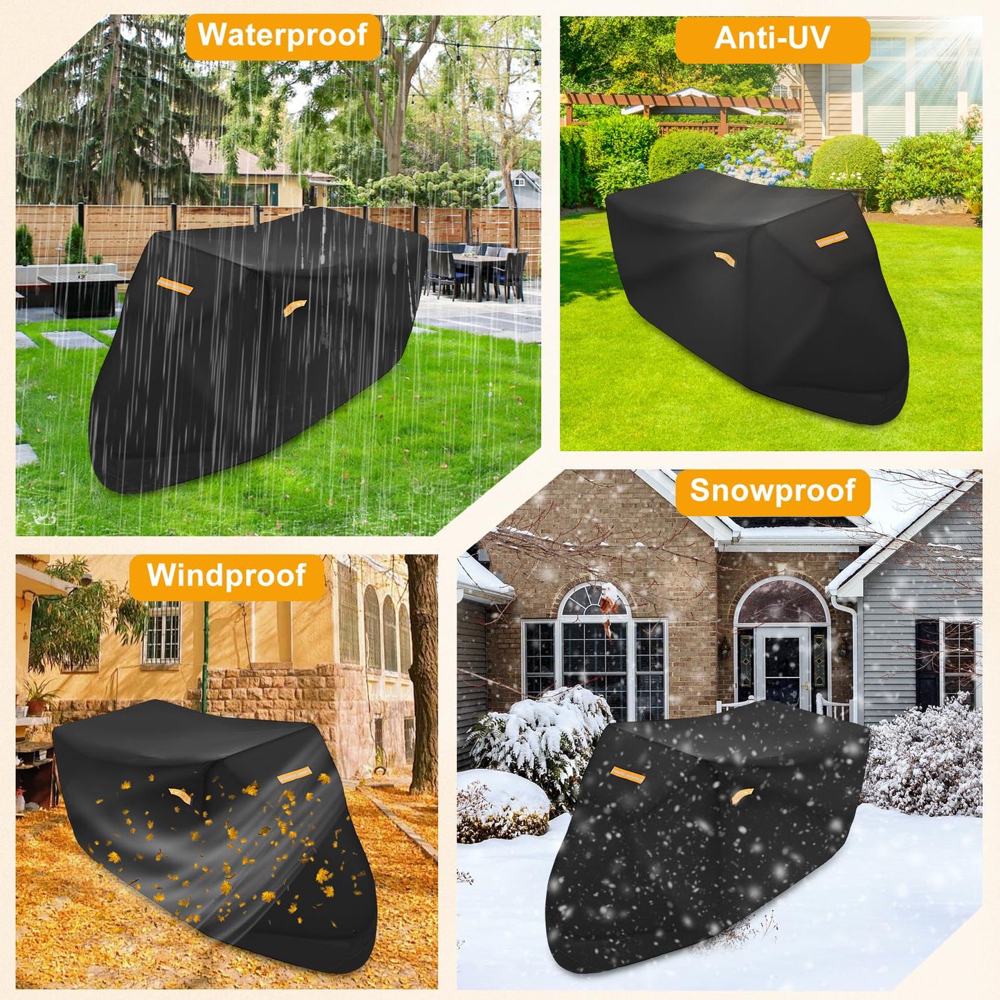 Adult Tricycle Cover Electric Tricycle Covers, Strong UV Protection & Windproof, Waterproof, Heavy Duty Oxford Cloth Tricycle Cover, Black