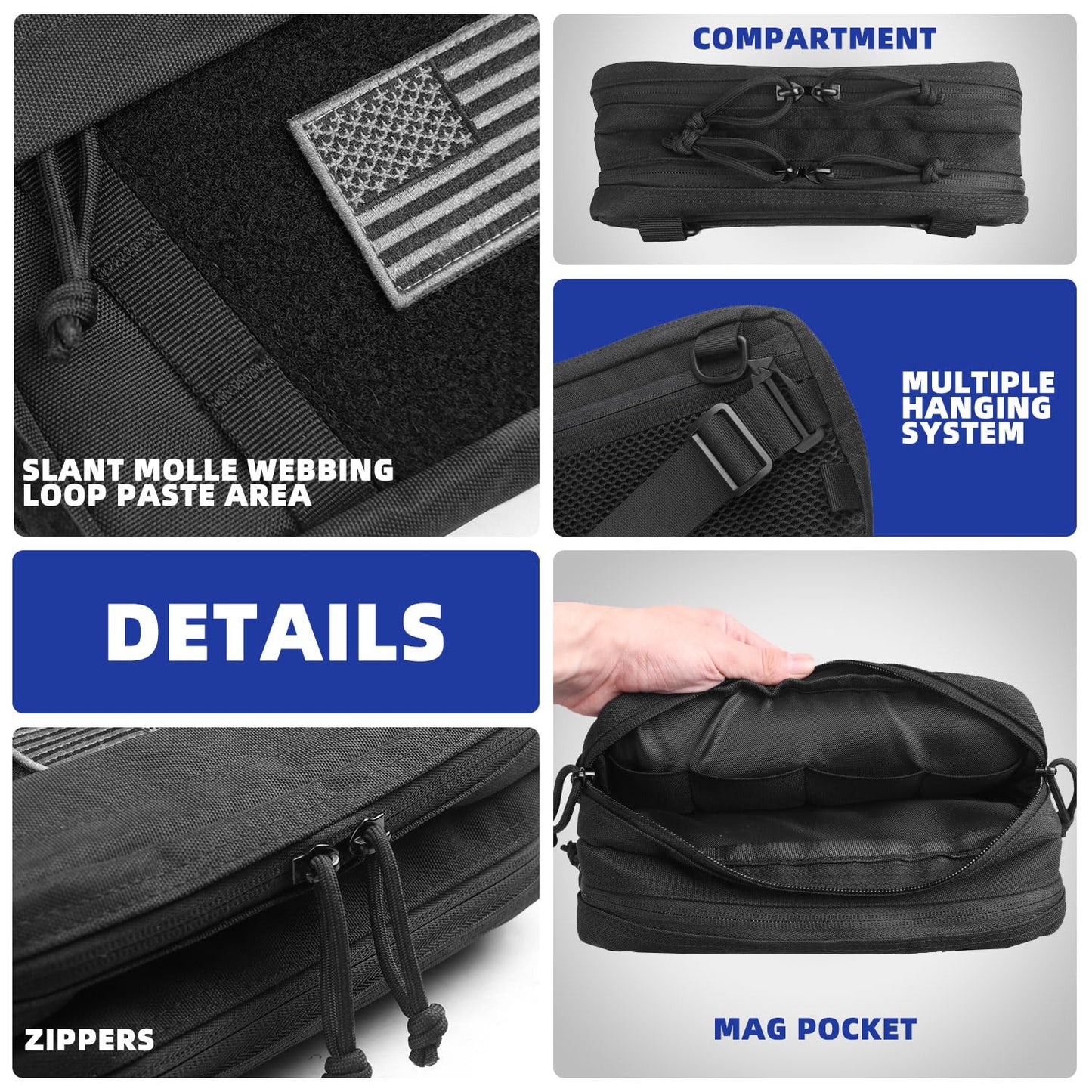 AMYIPO Tactical Chest Sling Pistol Bag for Men, Handgun Pouch Concealed Carry Military with Universal Pistol Holster Shoulder Bag