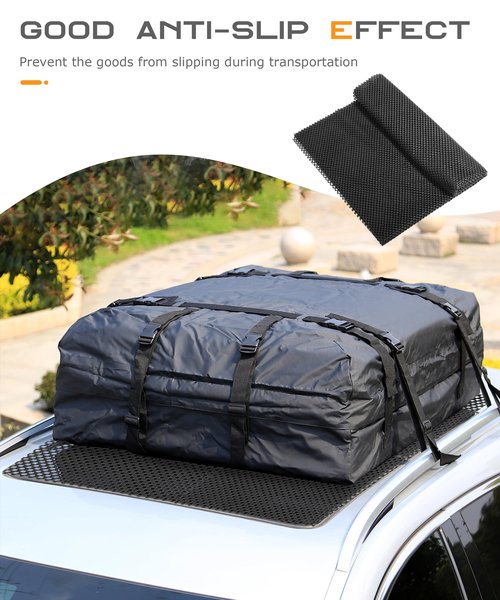 SCUARI Roof Rack Pads,51"x43" Universal Roof Cargo Bag Protective Mat,Car Accessories Car Roof Top Rack Pads,Roof Rack Accessories,Non-Slip Rooftop Cargo Bag Mat for Rooftop Cargo Bag,Fit Most Vehicle