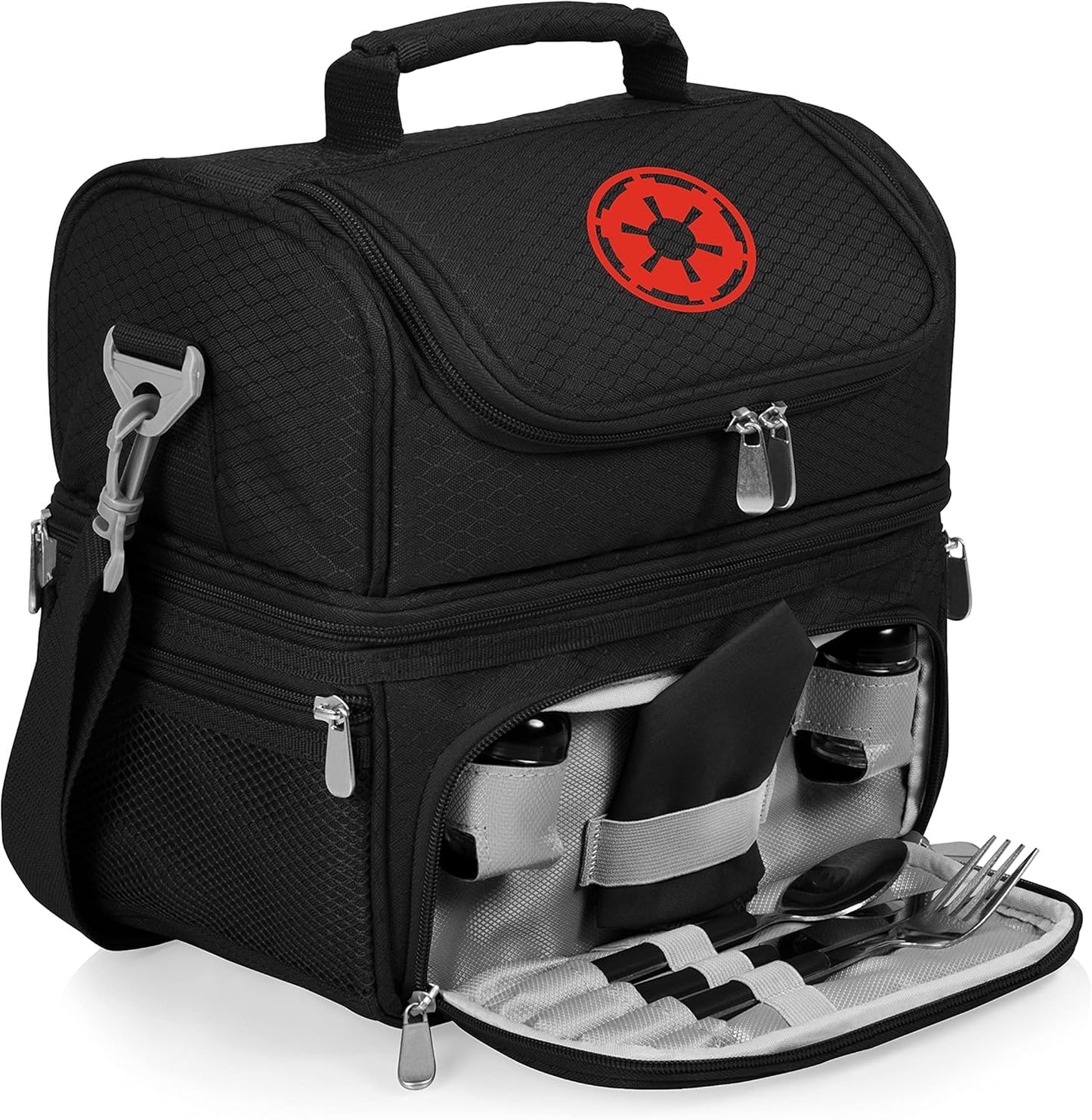 PICNIC TIME Coca-Cola Enjoy Coke Pranzo Lunch Bag, Insulated Lunch Box with Utensil Set, Lunch Cooler Bag, (Red)