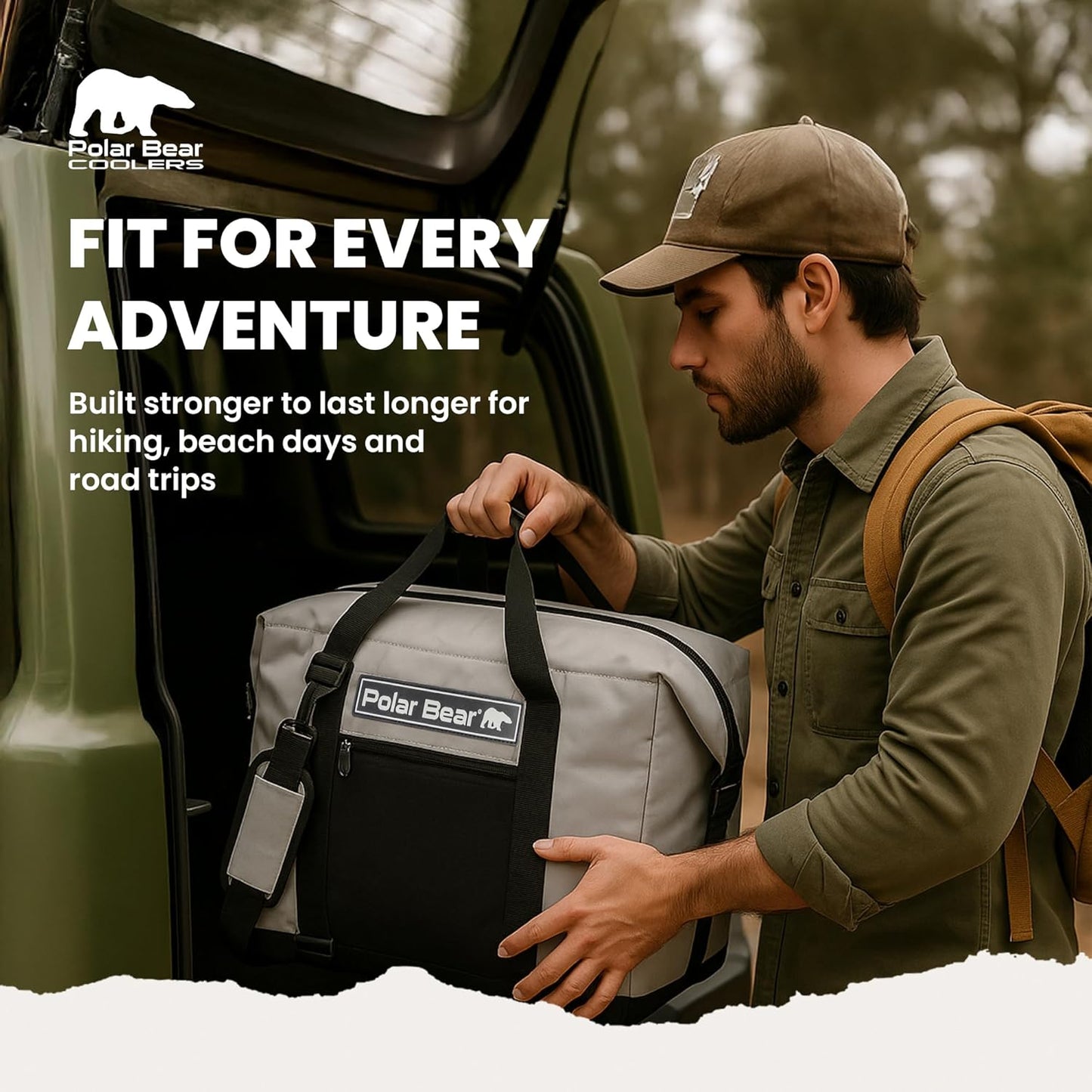 Polar Bear Coolers - Original Nylon Soft Cooler Bag - Insulated Leak Proof Beach Cooler Bag, Small Thermal Bags for Travel - Heavy Duty & Portable - Sweat Proof Picnic Carrier