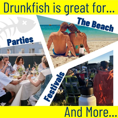 Drunk Fish Lid With Extra Flask | Concealed Lid for Wide Mouth Water Bottles | Covert Beverage Concealment and Enhancement | Secret Compartment Plastic Flask