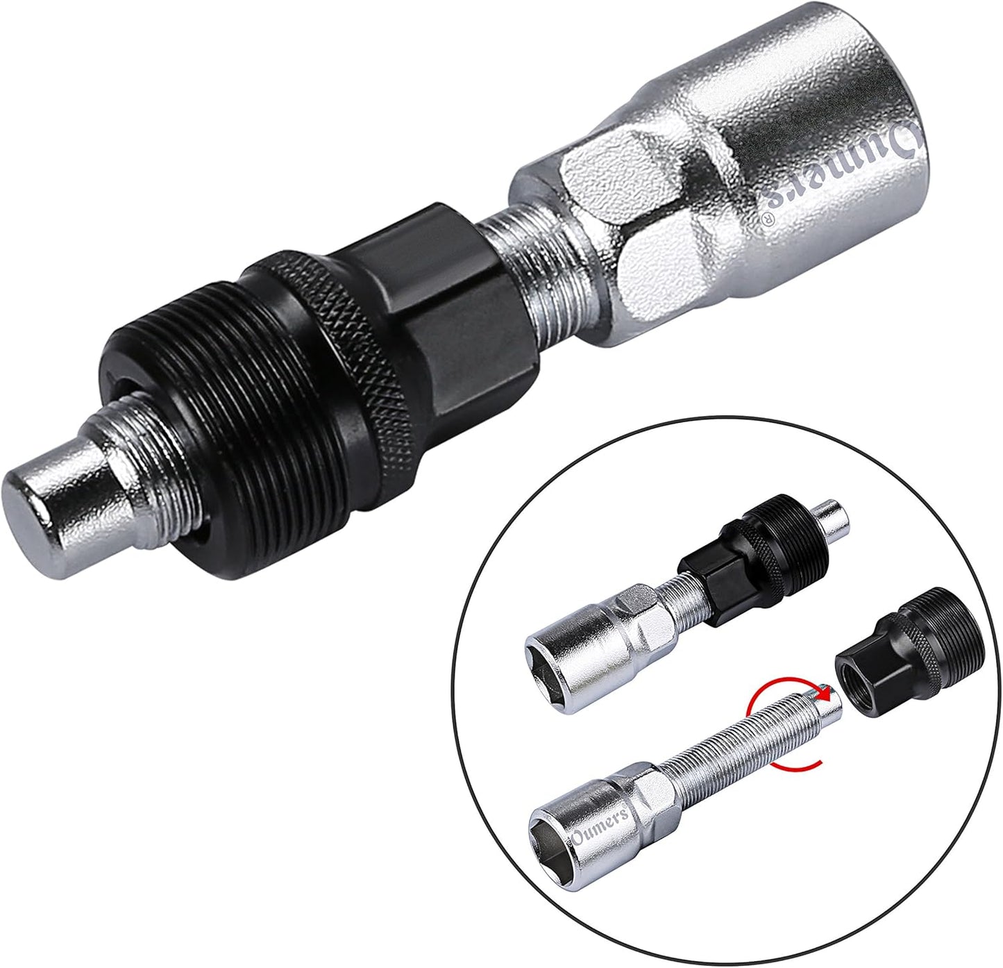 Oumers Bike Crank Extractor/Arm Remover and Bottom Bracket Remover with 16mm Spanner/Wrench. Professional Bicycle Repair Tool Kit