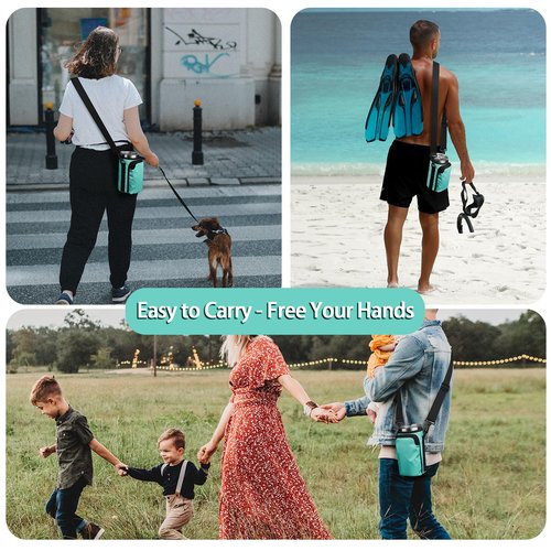 Xxerciz Water Bottle Carrier Bag Compatible with Yeti Rambler 30 oz Cup, Water Bottle Holder with Adjustable Strap, Tumbler Carrier Pouch Accessories for Outdoor Travelling Camping (Green)