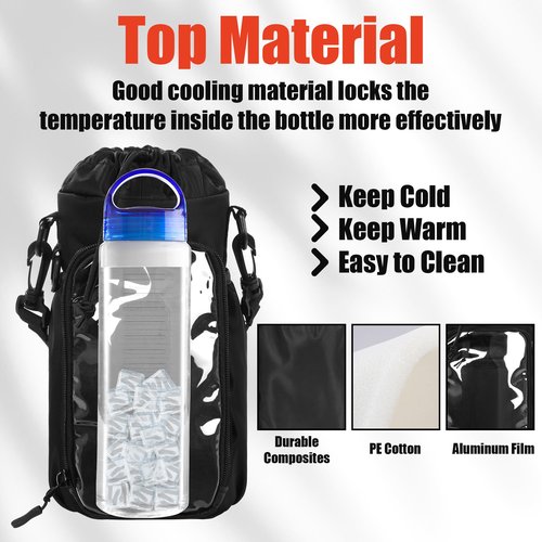 BALAPET Magnetic Gym Bag, Magnetic Bottle Bag Sling Bag, Magnetic Crossbody Gym Bag for Gym with Strap & Phone Pockets for Men Women, Travel, Work, and Sports(black)