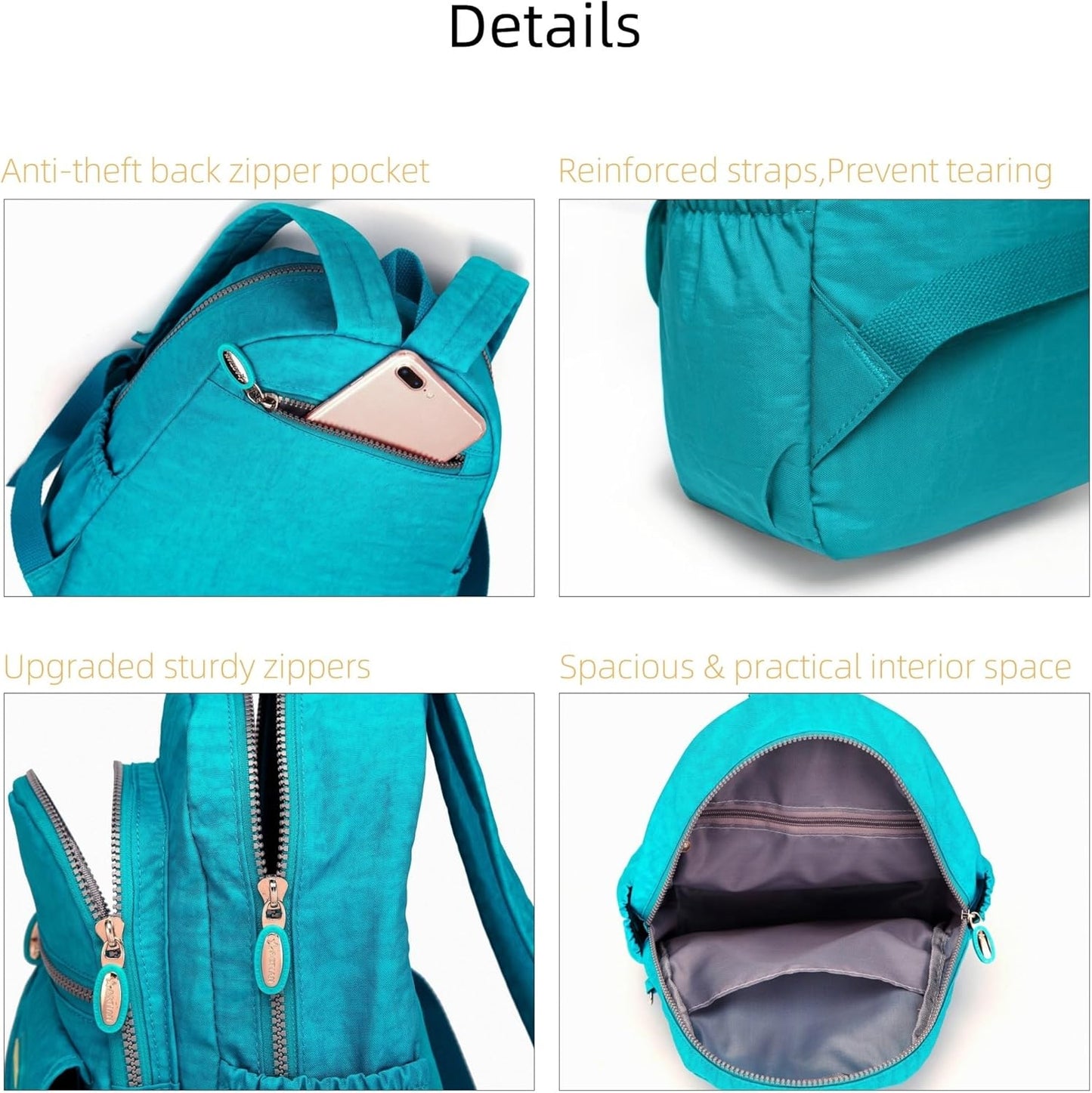 AOTIAN Mini Nylon Women Backpacks Casual Lightweight Small Daypack for Girls