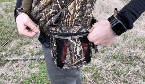MOJO Outdoors Dove Hunting Game Belt Bag - Waterproof Hunting Fanny Pack with Handy Cell Phone Pocket - Original Bottom Land Camo