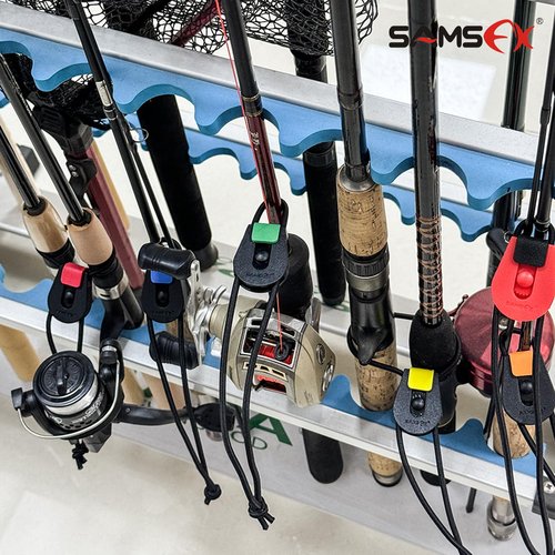 SAMSFX Fishing Rods Belt Quick Ties for Casting, Spinning & Fly Rods, 8PCS, 4 Colors Mixed