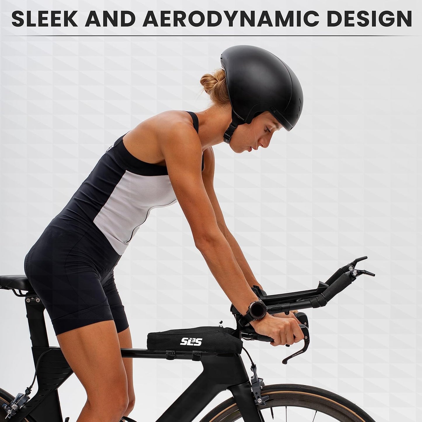 SLS3 Aero Top Tube Bike Bag - Small, Stable & Secure for TT and Triathlon Racing – Tri and Cycling Accessories - Premium Low Profile Design Reduces Drag - Custom Fit Bike Top Tube Bag