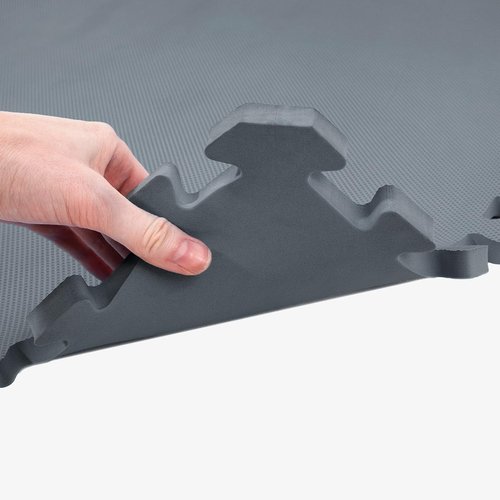 Flooring Inc's 5/8" Premium Soft Foam Gym Mat, High-Density Gym Flooring for Home Gym, Interlocking Foam Tiles for Home Gym, Playroom & More