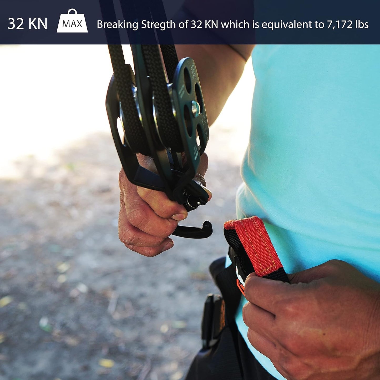 Fusion Climb Lightweight and Durable Aero Space Aluminum Alloy Double Pulley Swing Plate 32kN for Progress Capture System Rigging Hauling Rescue Arborist Tree Climbing