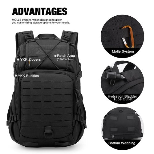 Mardingtop 60L Internal Frame Backpack + 25L Cordura Hiking Backpack