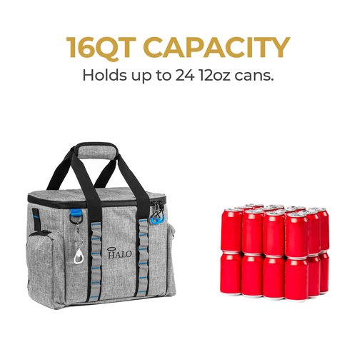 Halo Thermoelectric Cooler Bag, 12V Electric Cooler Bag with Hybrid Cooling and Warming Technology, Plug-in for Vehicles, 15L Capacity, Lavender