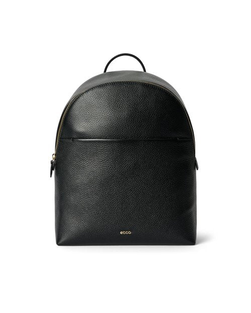 ECCO Medium Leather Backpack, Black