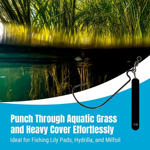 Reaction Tackle Tungsten Jika Rig - 3/8oz- #3/0 Hook - Never Chip Black