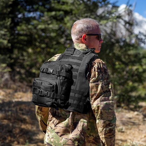 GZ XINXING Tactical Hydration Backpack, Outdoor Water Backpack Carrier Pack for Vest Backpack, Holds 1.5L Water Bladder, Mini MOLLE Tactical Backpack for Hiking, Biking, Running, Climbing