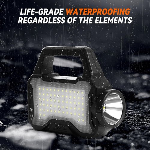 yeatem Solar Flashlight,Multifunctional Flashlight Solar Flashlight,led Flashlight Cell Phone Charger,USB Charging,Suitable for Home,Fishing,Outdoor Camping