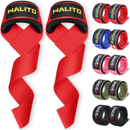Gym Weight Lifting Straps - 24" Wrist Wraps Wrist Straps for Weightlifting Men & Women, Deadlift Straps Accessories with Thick Protection Pad for Strength Training Equipment, Powerlifting