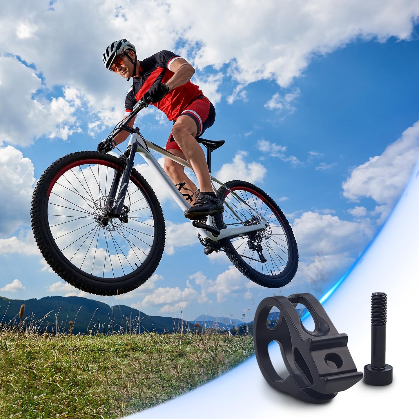 2Pcs Bicycle Shifters Clamp, 22.2mm Aluminum Alloy Bike Trigger Clamp with Screw, Mountain Bike Shifters Clamp Compatible with X7 X9 X0 XX XO1 XX1