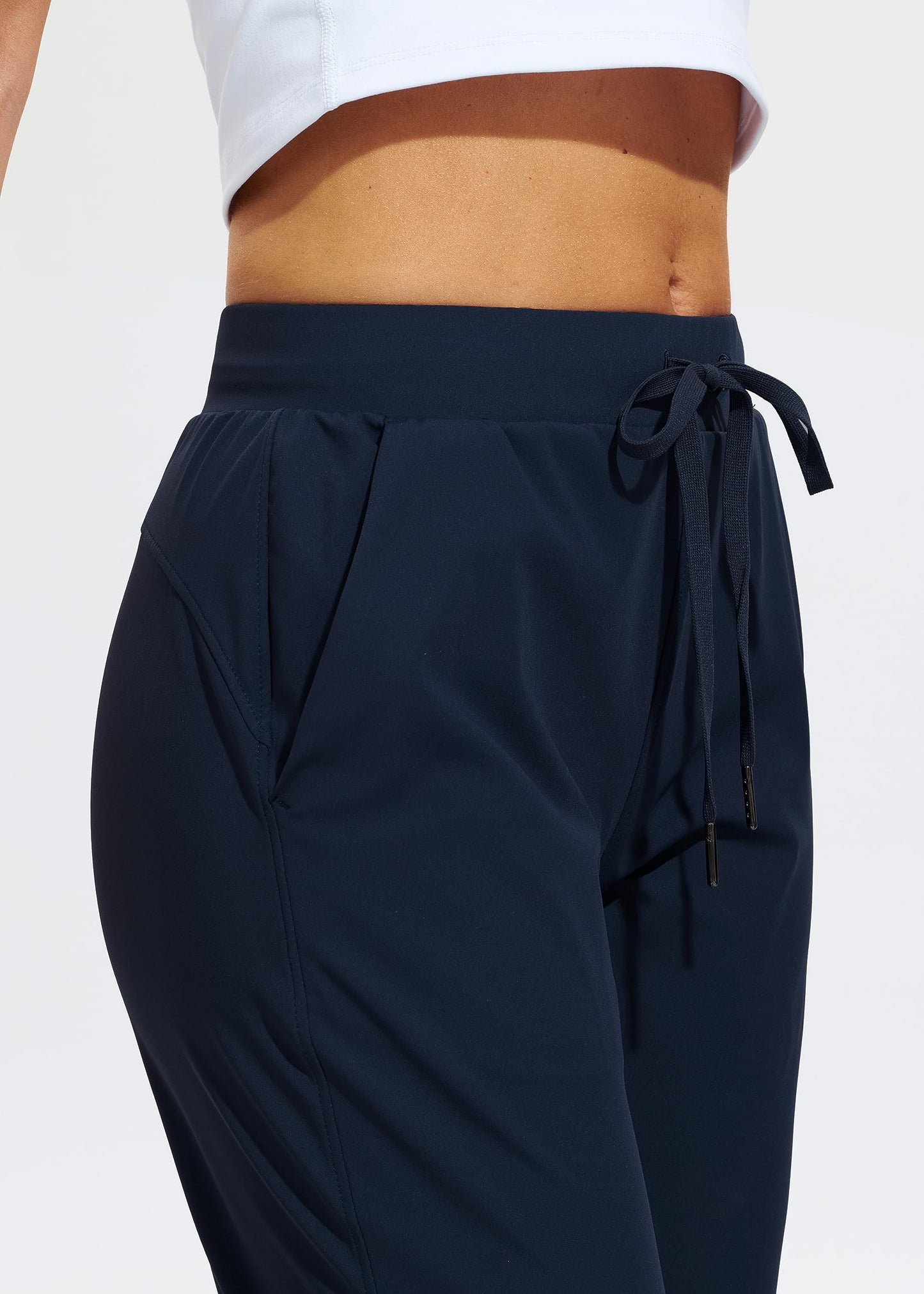Libin Women's Joggers Pants Athletic Sweatpants with Pockets Running Tapered Casual Dance Pants for Workout,Lounge, Navy XS