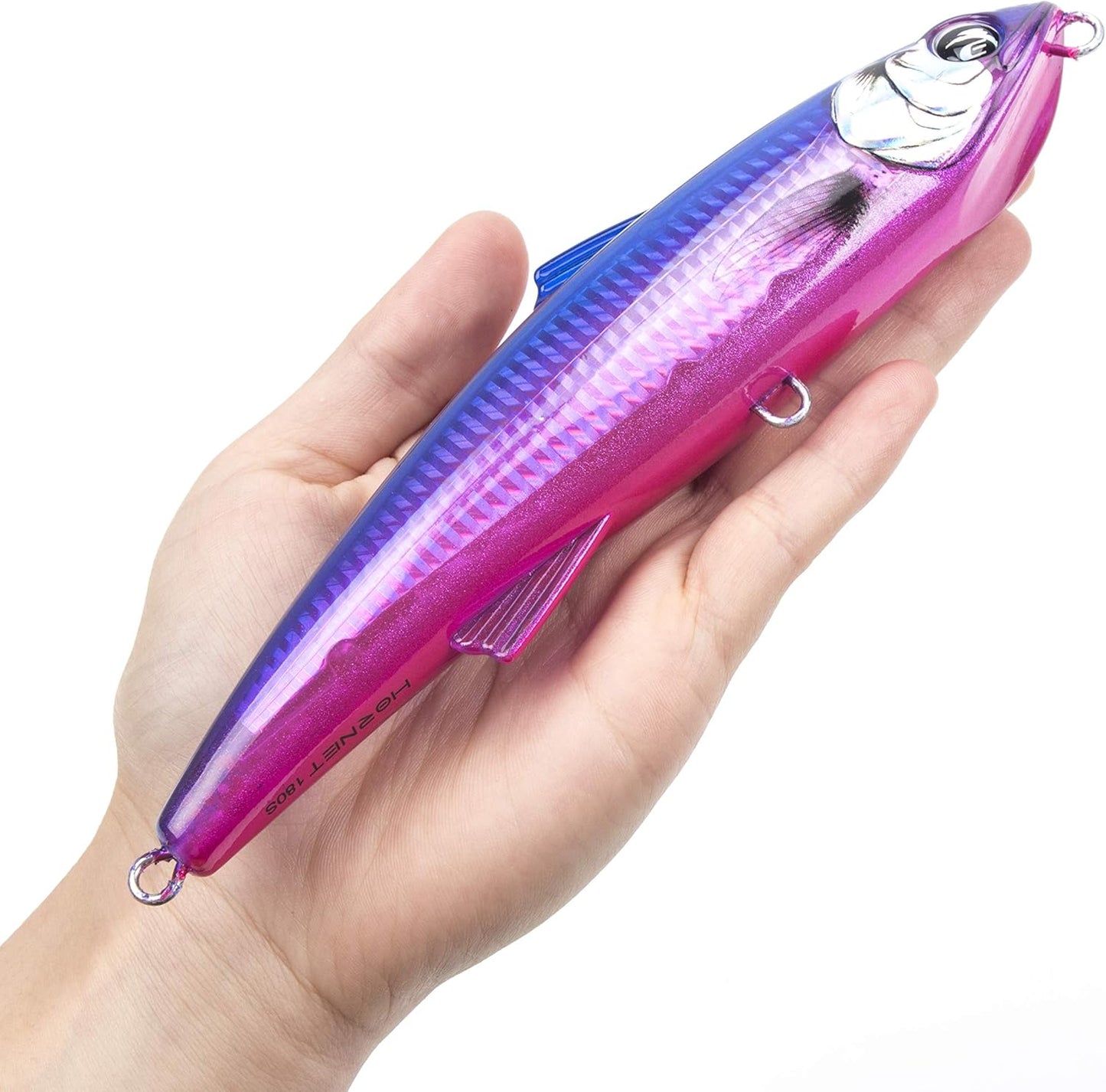 Hornet Saltwater Fishing Lure 2.9oz 7in Topwater Popper Hard Bait Floating Pencil Lure for Kingfish/Tuna/Mackerel/Marlin/Mahi Mahi Offshore Trolling Onshore Floating Crankbait