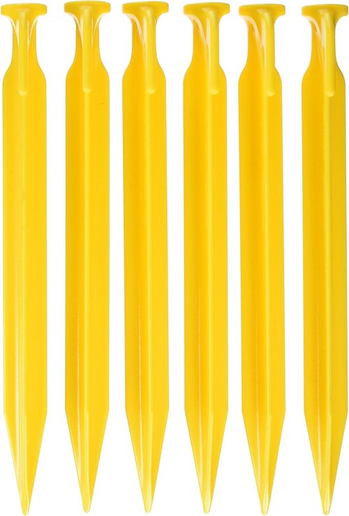 Coghlan's 9-inch ABS Tent Pegs - Lightweight Durable Plastic Grounds Stakes for Camping Tents, Outdoor Canopy Stakes for Beach and Garden, Lawn and Rain Tarp
