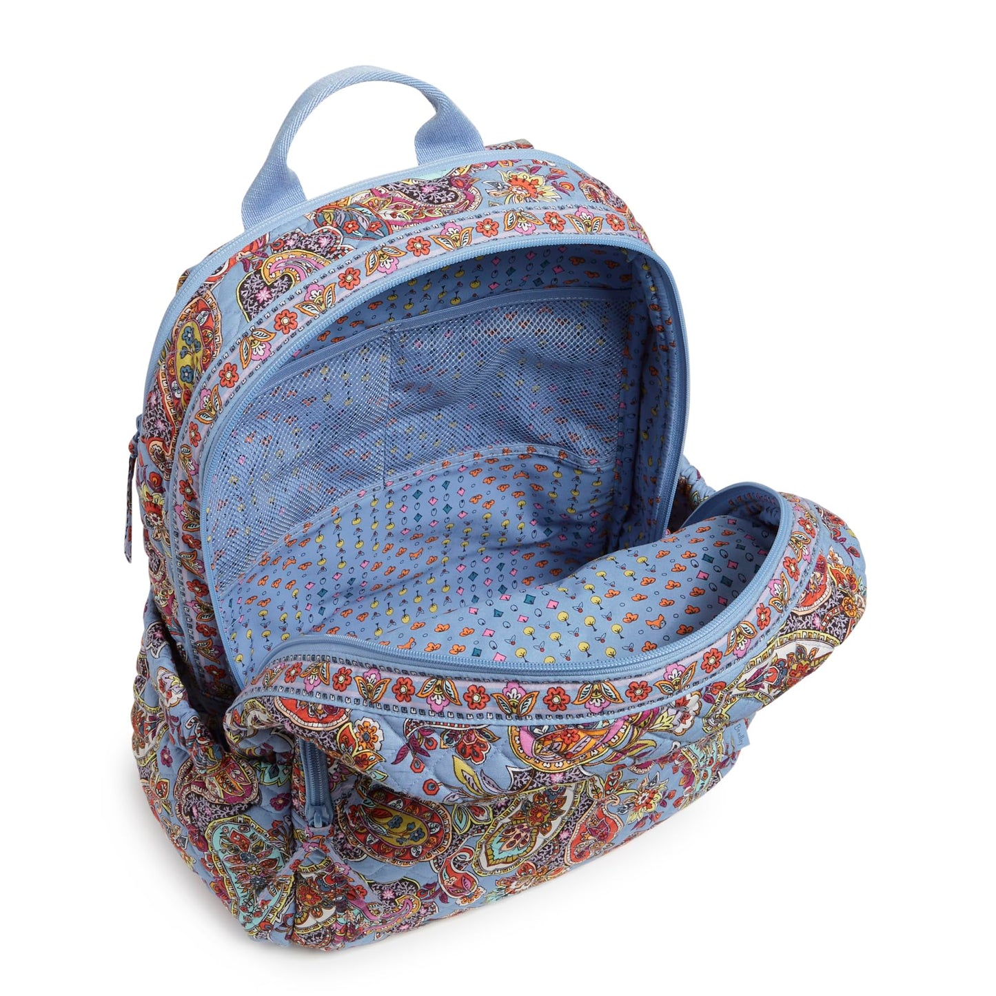Vera Bradley Women's Iconic Campus Backpack, Signature Cotton Bookbag, Provence Paisley, One Size