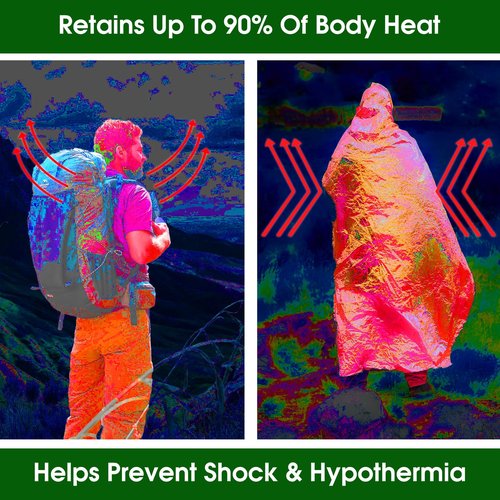 CXYARY 12 Pack Emergency Mylar Thermal Blanket, 84” x 52” Space Blankets, Emergency Thermal Blanket Space Rescue Survival Gear Camping for Outdoors, Hiking, Camping Survival