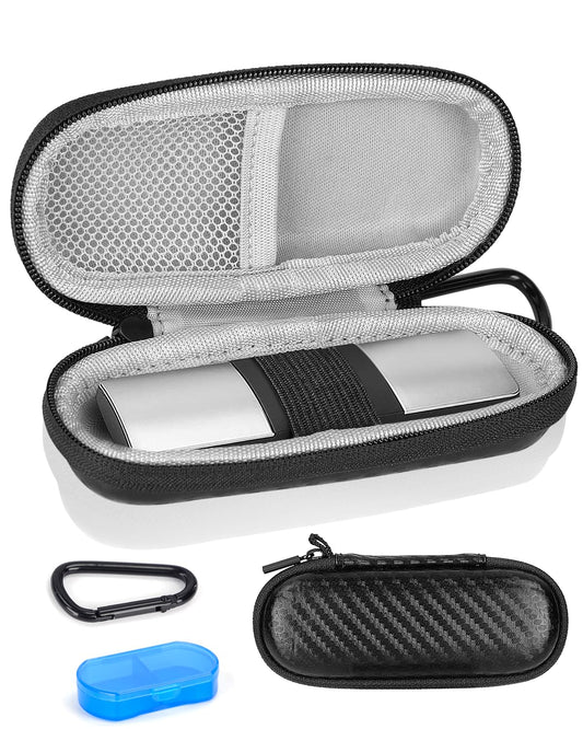 Glamgen Case for Kardiamobile EKG Monitor, Compatible with Kardia Mobile EKG Heart Monitor, Hard Travel Box for Alivecor Kardiamobile 6L & 6L Max, Pill Box and Carabiner Clip Included