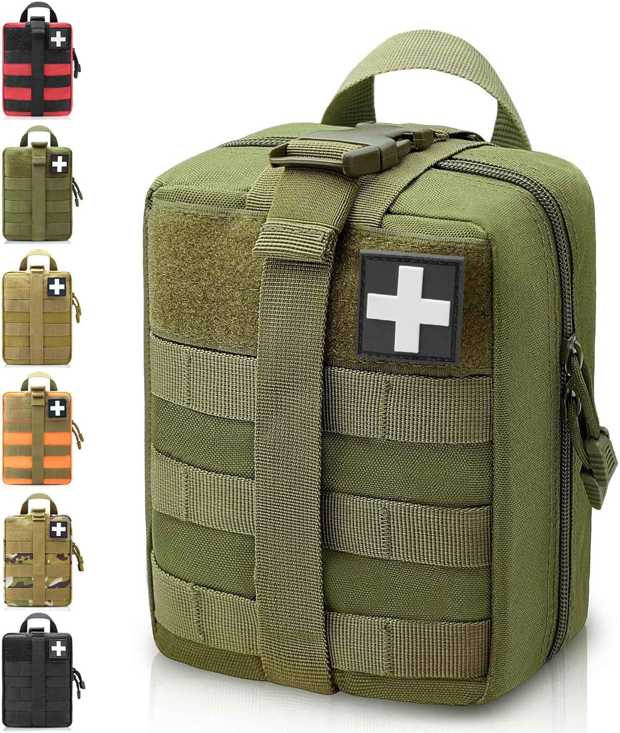 1000D Molle Ifak Pouch Rip Away, Tactical Tear Away Medical Pouch Empty, Military First Aid Pouch Bag Only for Camping Hiking Travel