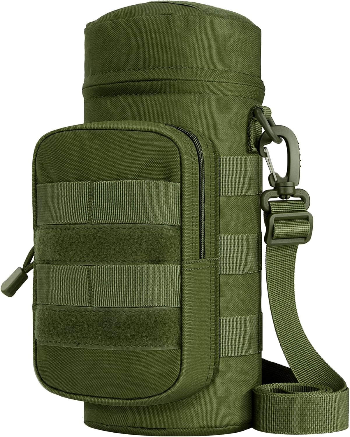 IronSeals Tactical Molle Water Bottle Holder Pouch Hydration Carrier Bag with Detachable Shoulder Strap
