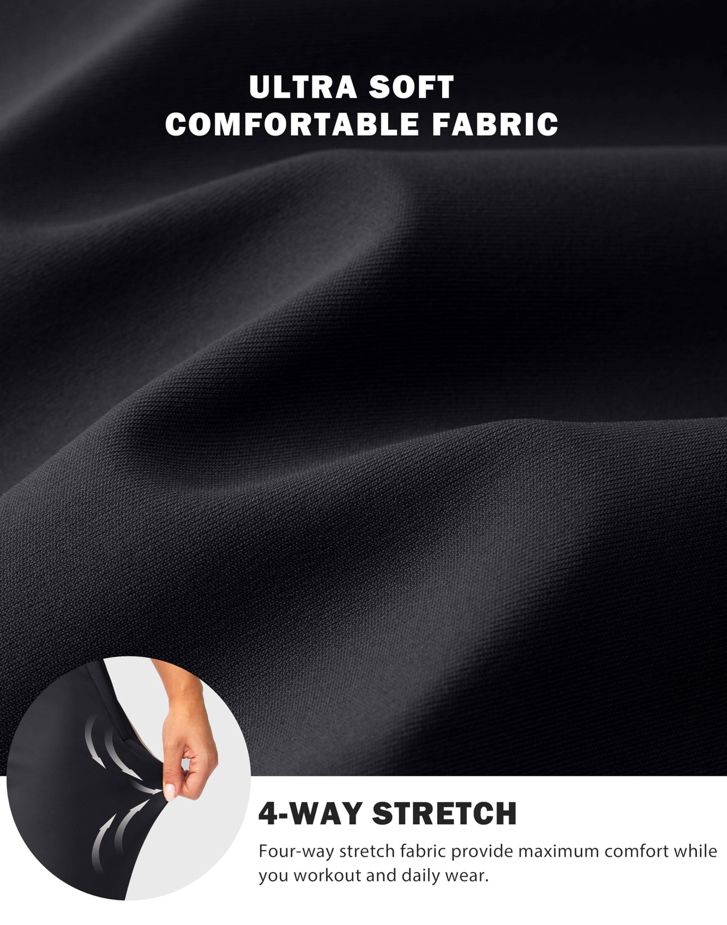 G Gradual Women's Joggers Pants with Zipper Pockets High Waisted Sweatpants Athletic Tapered Pants for Women Lounge Workout(Black,M)