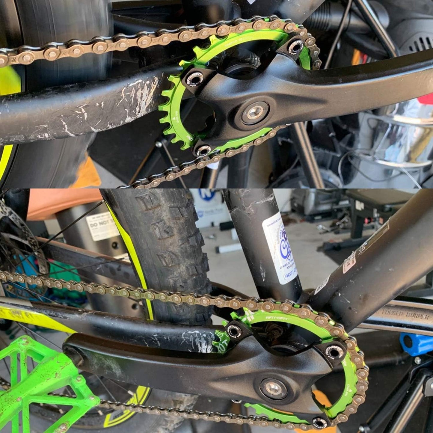 FIFTY-FIFTY 104BCD Narrow Wide Chainring for Mountain Bikes - 30T/32T/34T/36T, 9/10/11-Speed Compatible