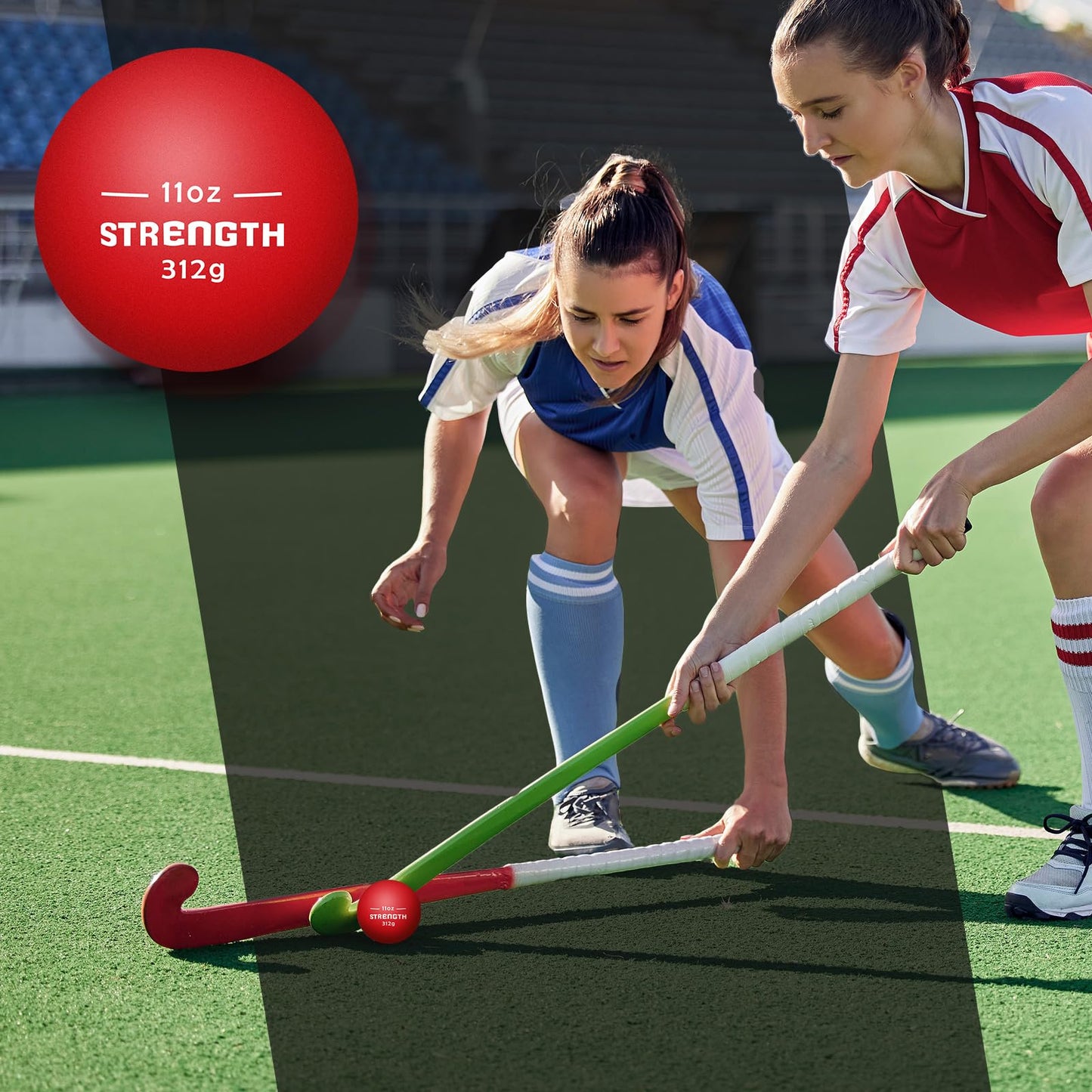 4 Pcs Stickhandling Balls Training Aid 4 Weights Stick Handling Trainer Balls Field Hockey Training Equipment for Indoor Outdoor Practice, Enhance Skills, Speed, Reaction Times