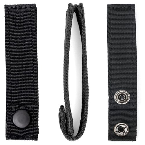 Molle Straps with Snaps 4 inch, Tactical Mod Strap Molle Webbing Straps, Military Backpack Molle Accessories Snap Strap,Outdoor Bag Nylon Thumb Molle Connectors Black/Army Green/Coyote (4, Black)