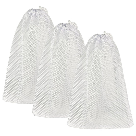 3 Pieces Shark Shooter Premium Nylon Mesh Chum Bag for Enhanced Fishing Attraction 12 x18 inch Chum Bag with Drawstring