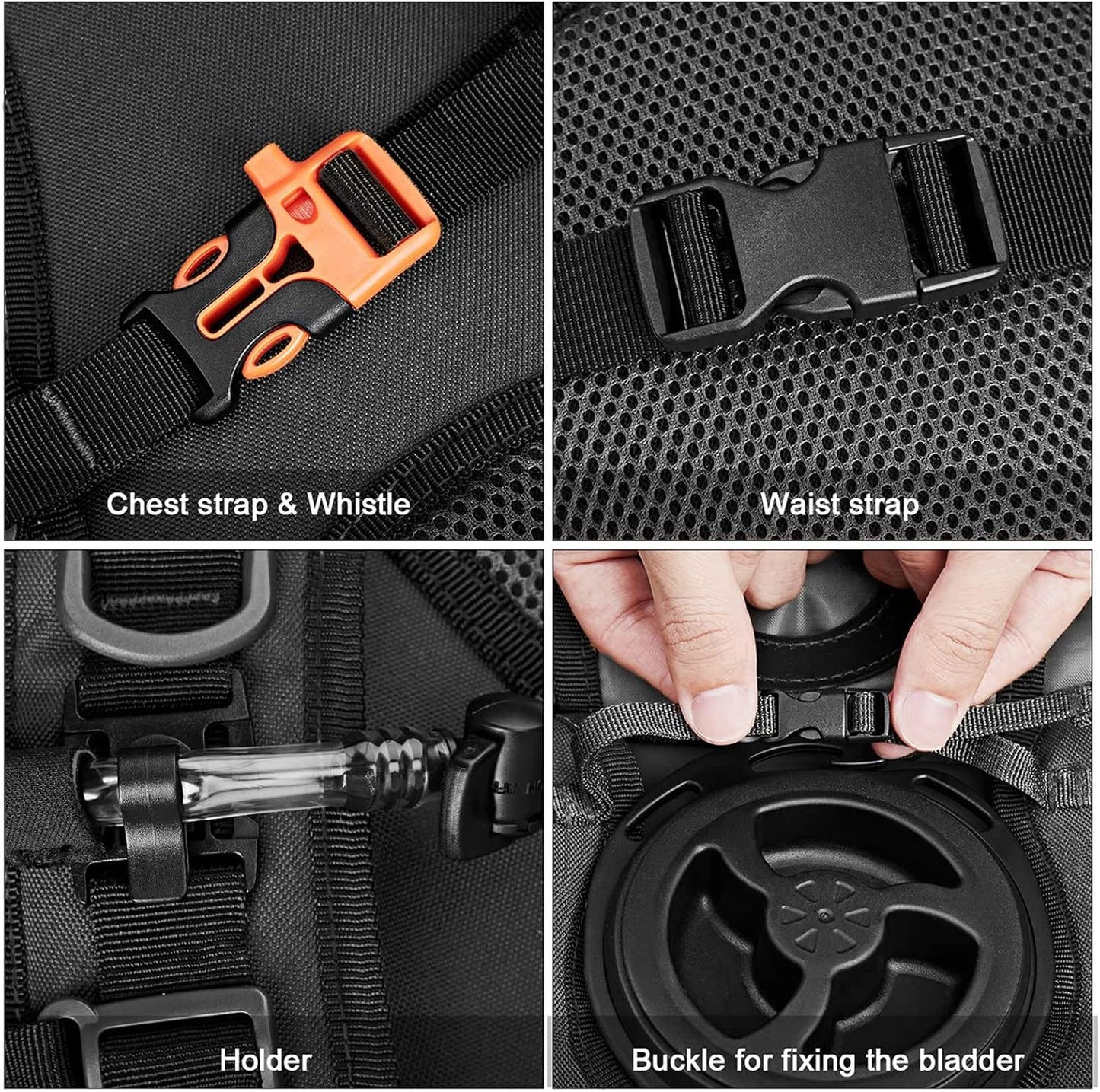 G4Free Military Tactical Hydration Pack Water Backpack with 3L Upgraded Bladder for Hiking Running Cycling