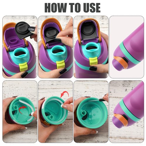 lasuroa 7pcs Water Bottle Replacement Parts for Owala, Water Bottle Seal Ring Stopper Replacement Button Replacement Water Bottle Accessories Compatible with Owala FreeSip 19/24/32/40oz