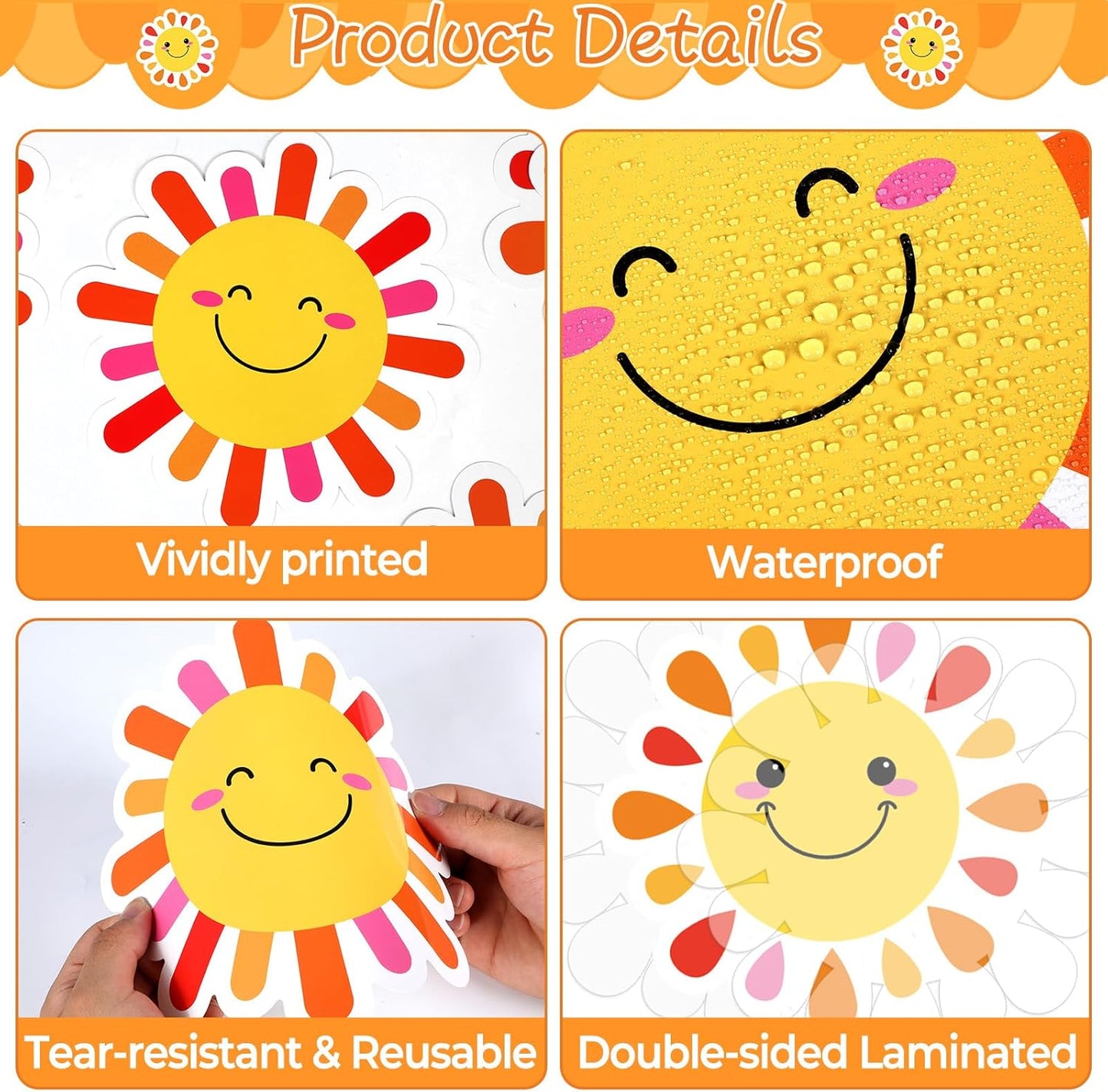 Sun Bulletin Board Set Sunshine Bulletin Board Decorations Be The Sunshine Paper Cutouts Classroom Decorations for Summer Back to School Office Home Chalkboard Decor Wall Door