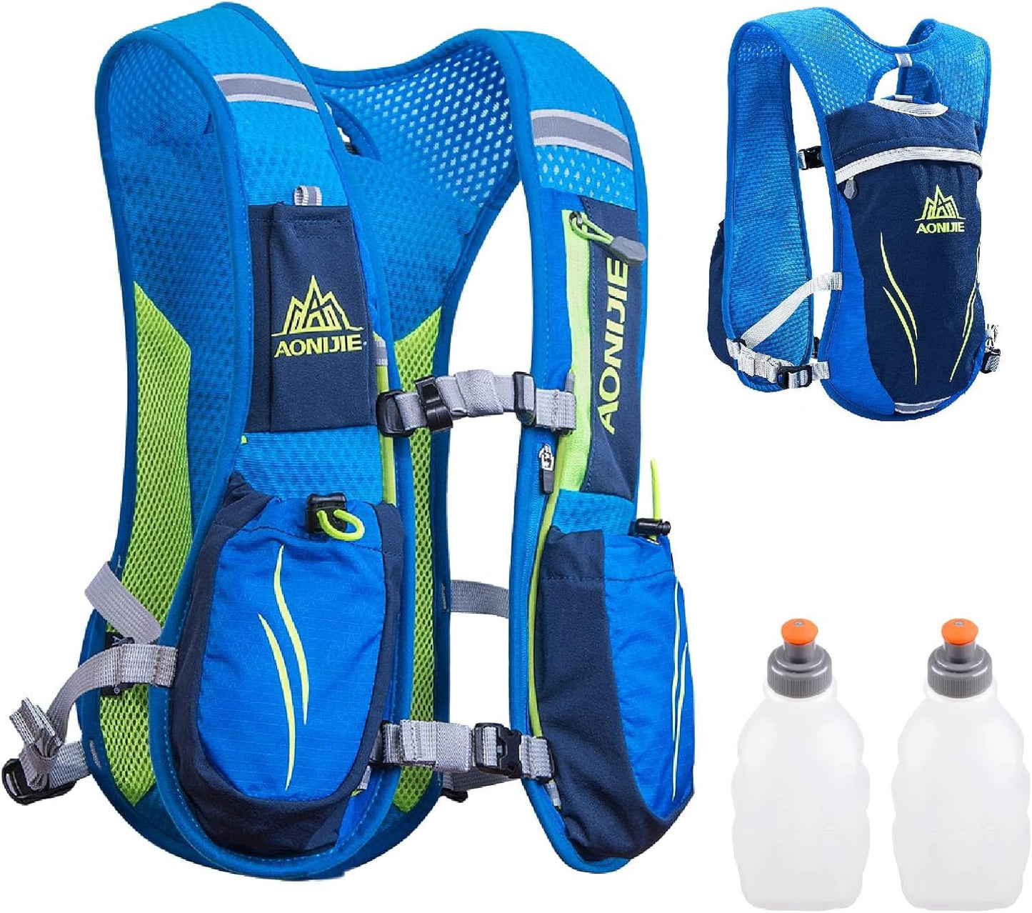 JEELAD Running Hydration Vest Trail Backpack for Women and Men Jogging Trail Race Marathon Cycling Hiking