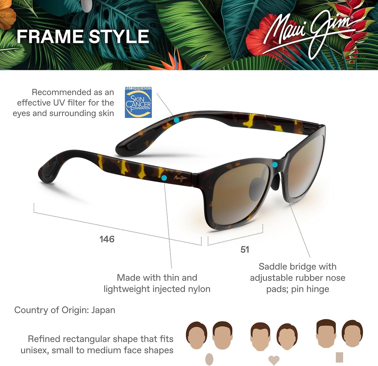 Maui Jim Men's and Women's Hana Bay Polarized Classic Sunglasses