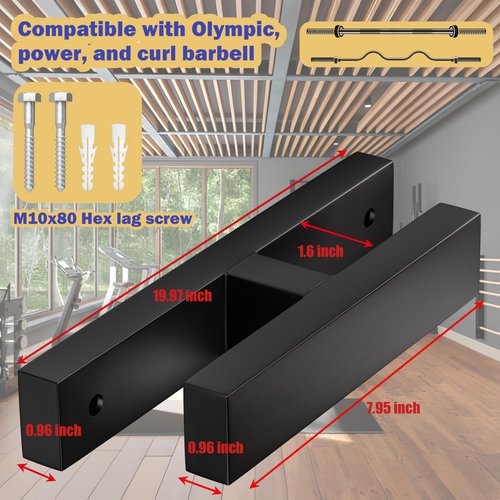 MIUONO Weight Plate Holder and Barbell Holder Bundle