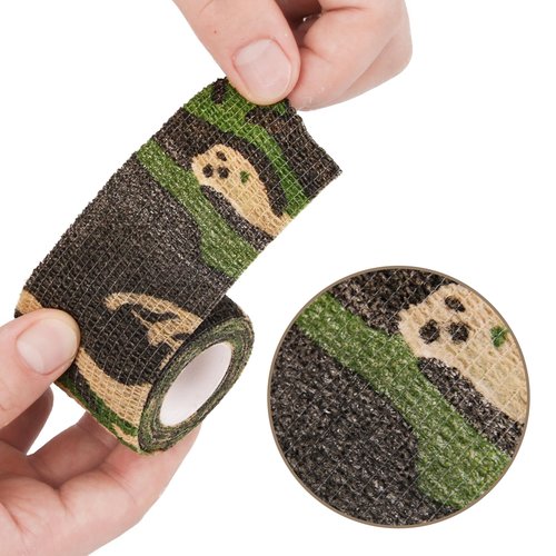 Volein 6 Roll Camo Wrap Tape, Camouflage Self-adhensive Form Tape, Elastic Stretch Warp Bandage 2"×16ft for Gun Shooting Bow Flashlight Rifle Hunting Outdoor