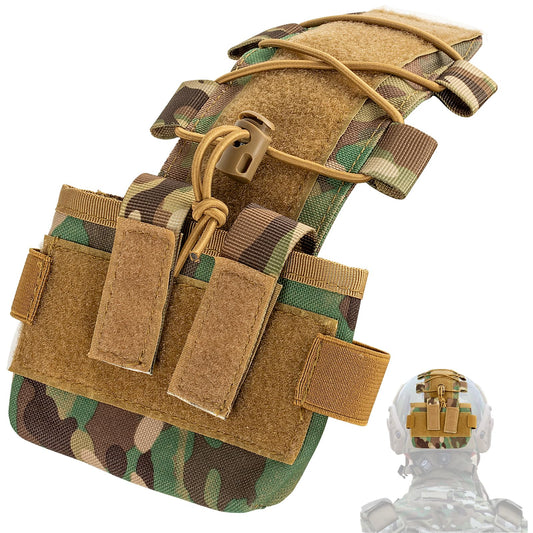 Gexmil Tactical Helmet Battery Pouch Counterweight Pouch MK2 Helmet Battery Pack Balance Weight Bag for Airsoft Hunting Outdoor Sports(Sand Color)