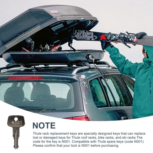 N001 Thule Key Replacement,Thule Car Rack Replacement Key for Roof Racks,Carriers,Crossbars[Code N001]